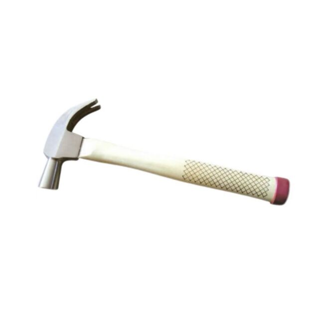 British Type Claw Hammer With Bleached Non‑slip Mesh Wooden Handle