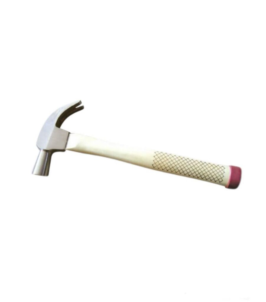 British Type Claw Hammer With Bleached Non‑slip Mesh Wooden Handle