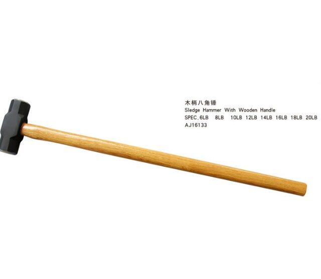 Sledge Hammer With Wooden Handle