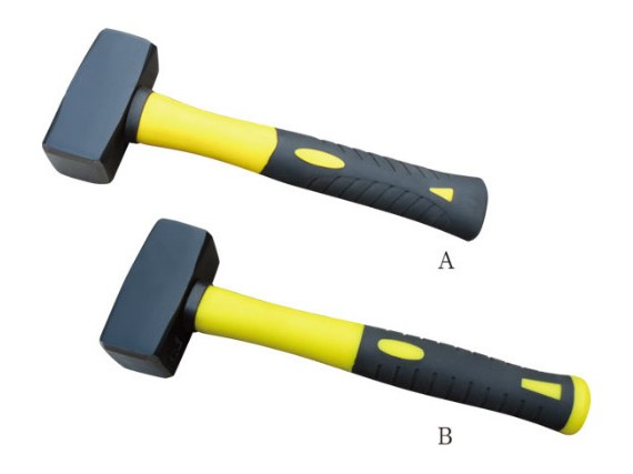 German Type Stoning Hammer With Color-plastic Coating Handle