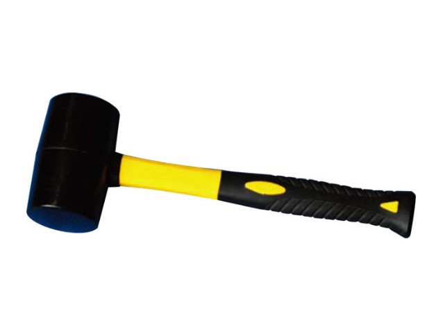 Rubber Mallet With Colour Plastic Coating Handle