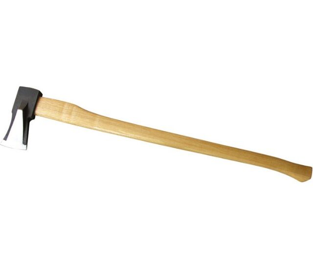 Axe With Wooden Handle, Black-lacquered Head