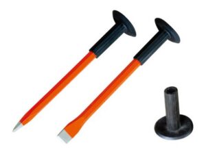 Hexagonal Cold Chisel With Rubber Holder