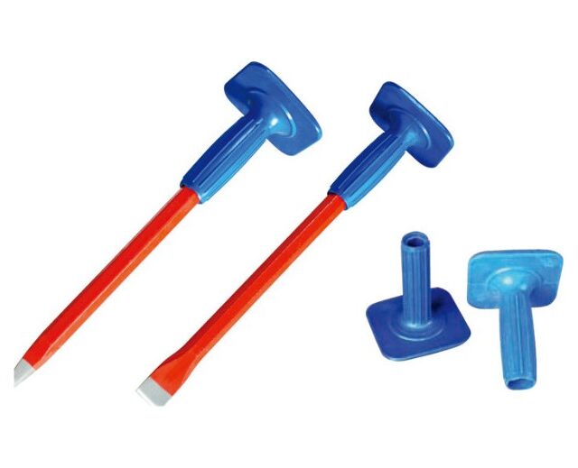 Hexagonal Cold Chisel With Rubber Holder