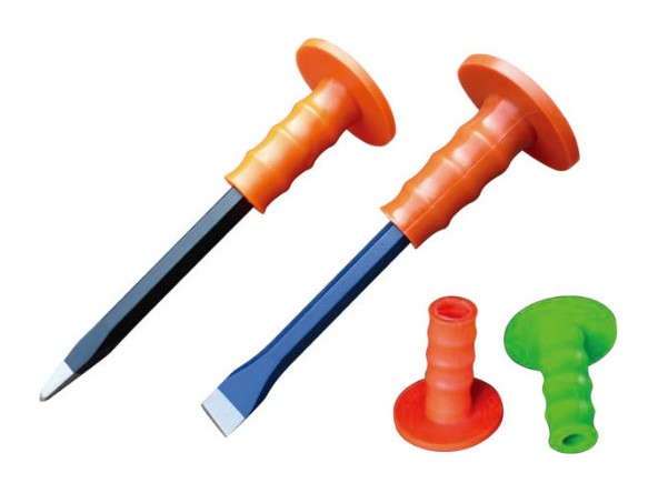 Hexagonal Cold Chisel With Rubber Holder
